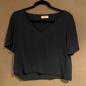 BABATON CROPPED SHORT SLEEVE DRESS SHIRT